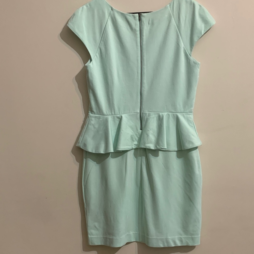 Express Mint Green Peplum Mini Dress - Picture 4 of 7